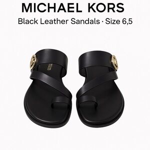Michael Kors Black Leather Sandals · Size 6.5